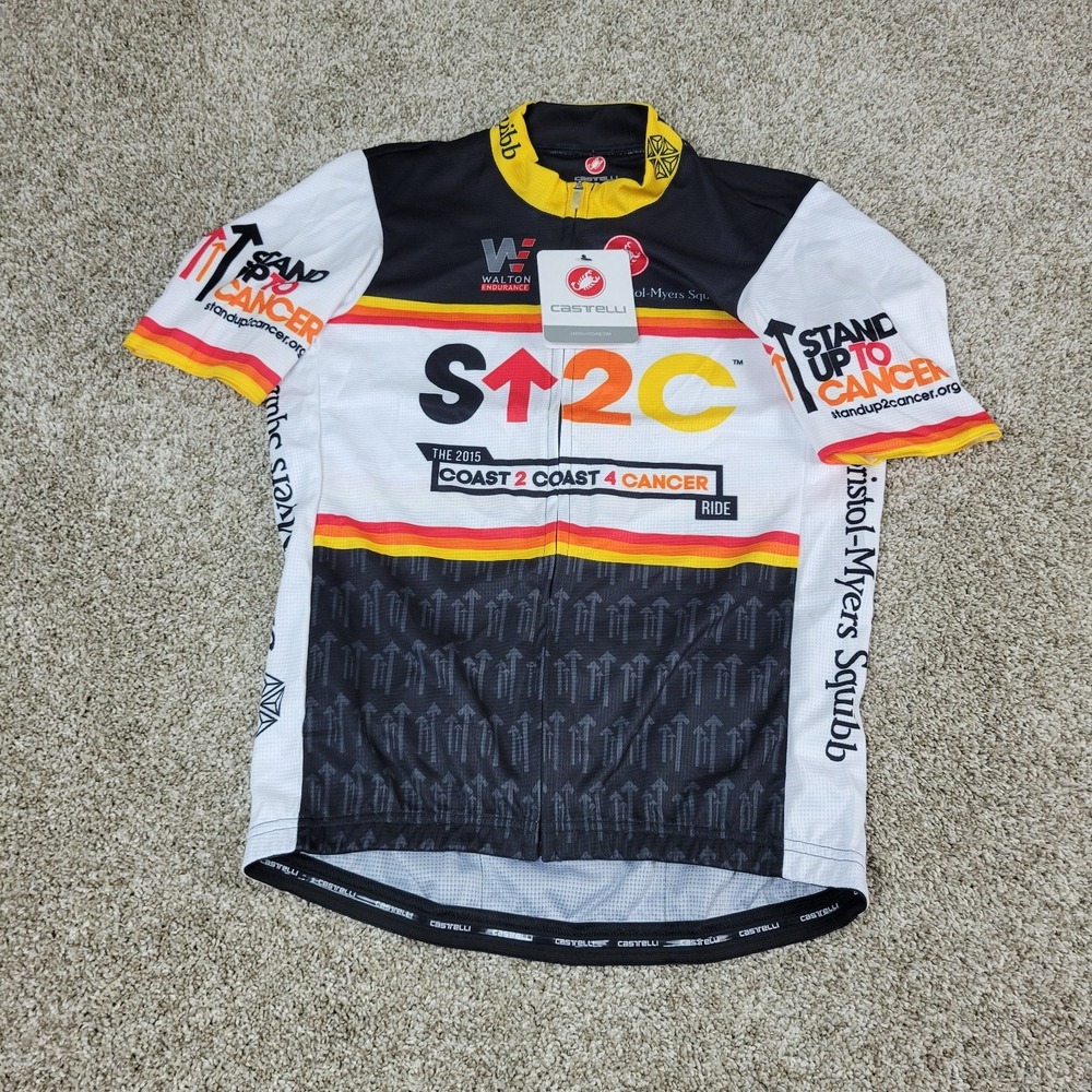 NWT‎ Castelli Trianing Fit Jersey Covered FZ Mens Large Multicolor Cycling Shirt